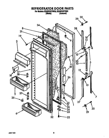 Refrigerator door
