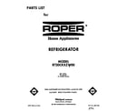 Roper RT20CKXZW00 front cover diagram