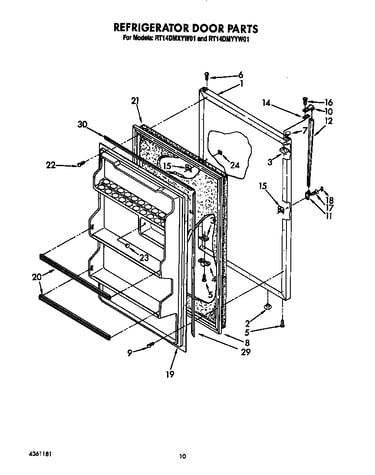 Refrigerator door