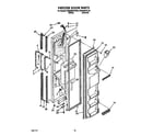 Roper RS25AWXZW00 freezer door diagram