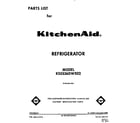 KitchenAid KSSS36DWX02 front cover diagram