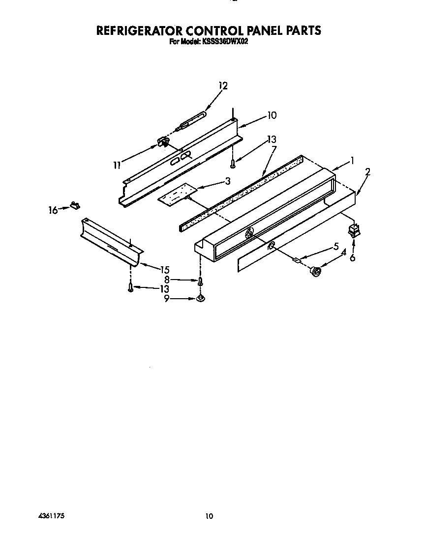 REFRIGERATOR CONTROL PANEL