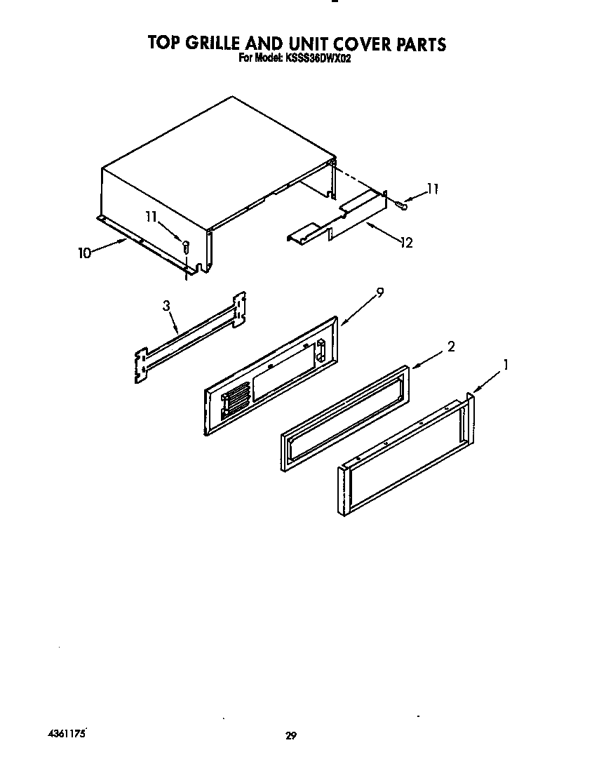 TOP GRILLE AND UNIT COVER