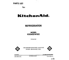 KitchenAid KSSS42DWX02 front cover diagram