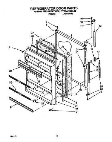 Refrigerator door