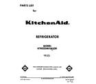 KitchenAid KTRS22MXWH20 front cover diagram