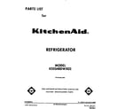 KitchenAid KSSS48DWX02 front cover diagram