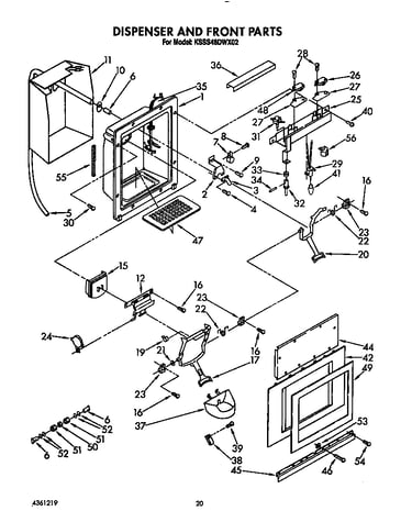 Dispenser and front