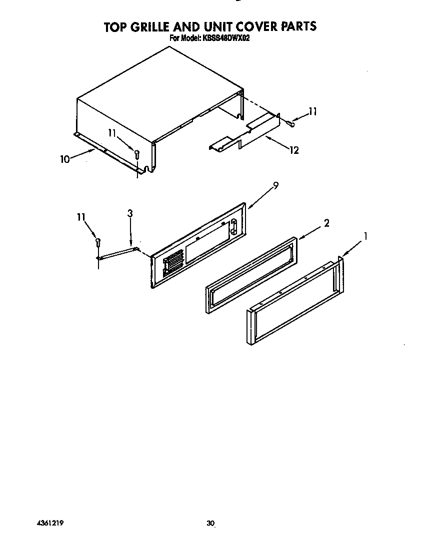 Top grille and unit cover