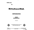 KitchenAid KSSS42MWX01 front cover diagram