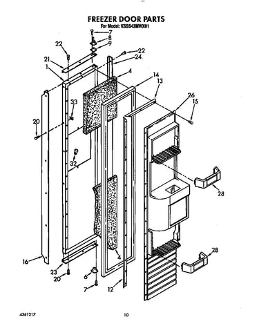Freezer door
