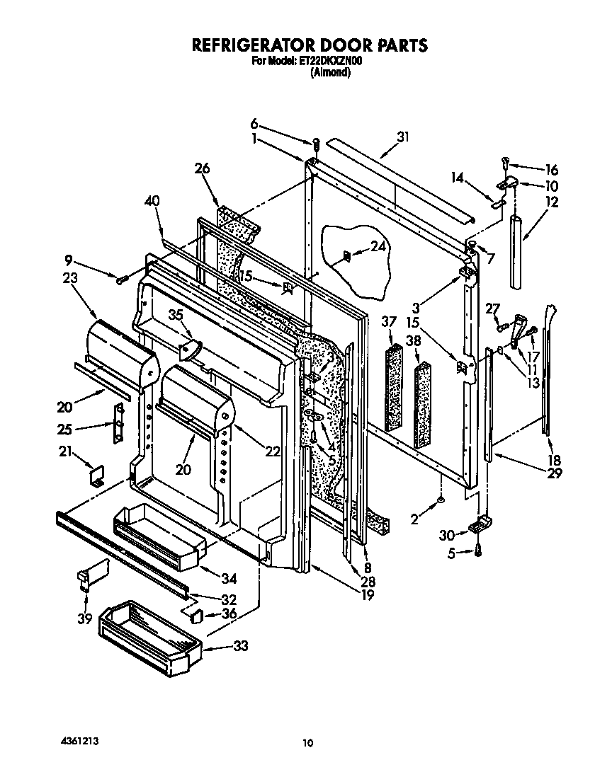 Refrigerator door