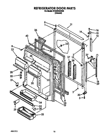 Refrigerator door