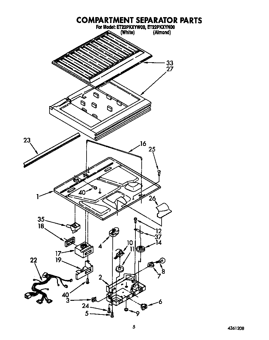 Compartment separator