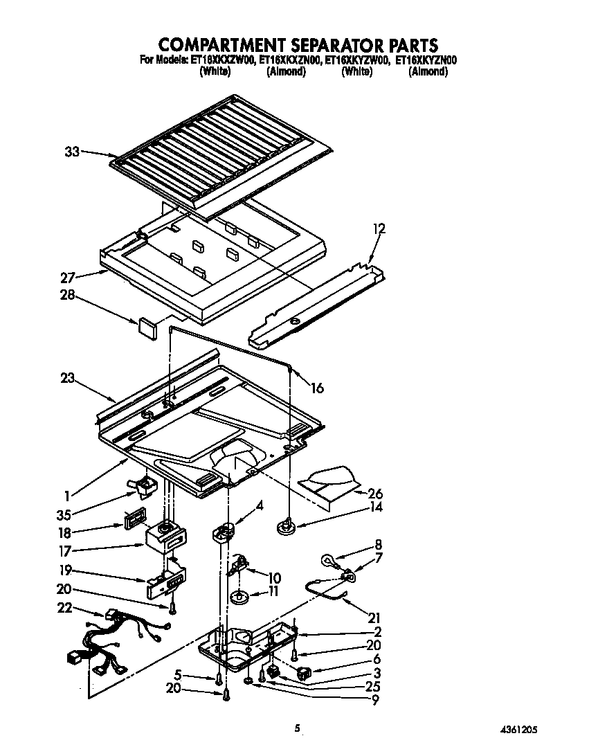 Compartment separator