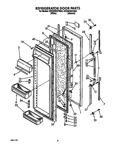 Refrigerator door