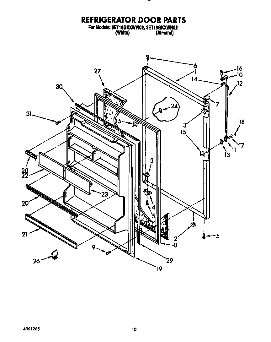 Refrigerator door