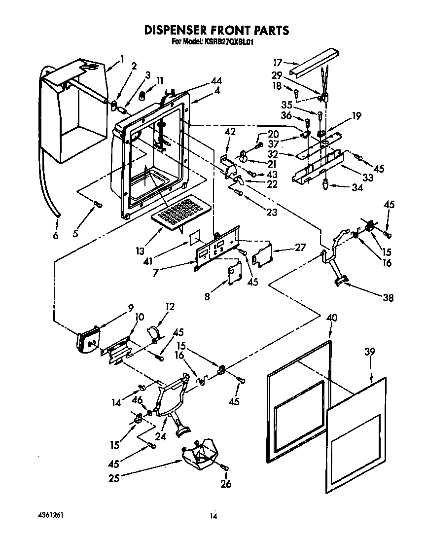 Dispenser front