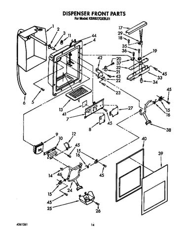 Dispenser front