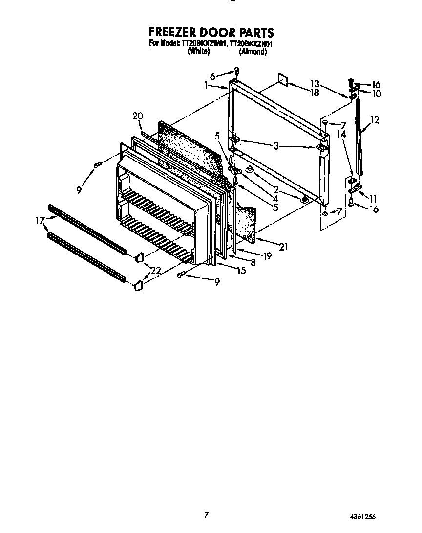 Freezer door