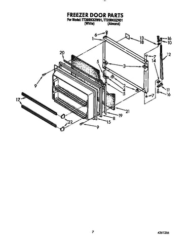 Freezer door