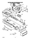Motor and ice container
