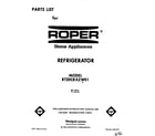 Roper RT20CKXZW01 front cover diagram