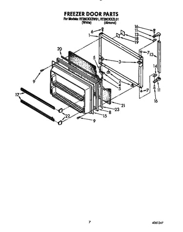 Freezer door