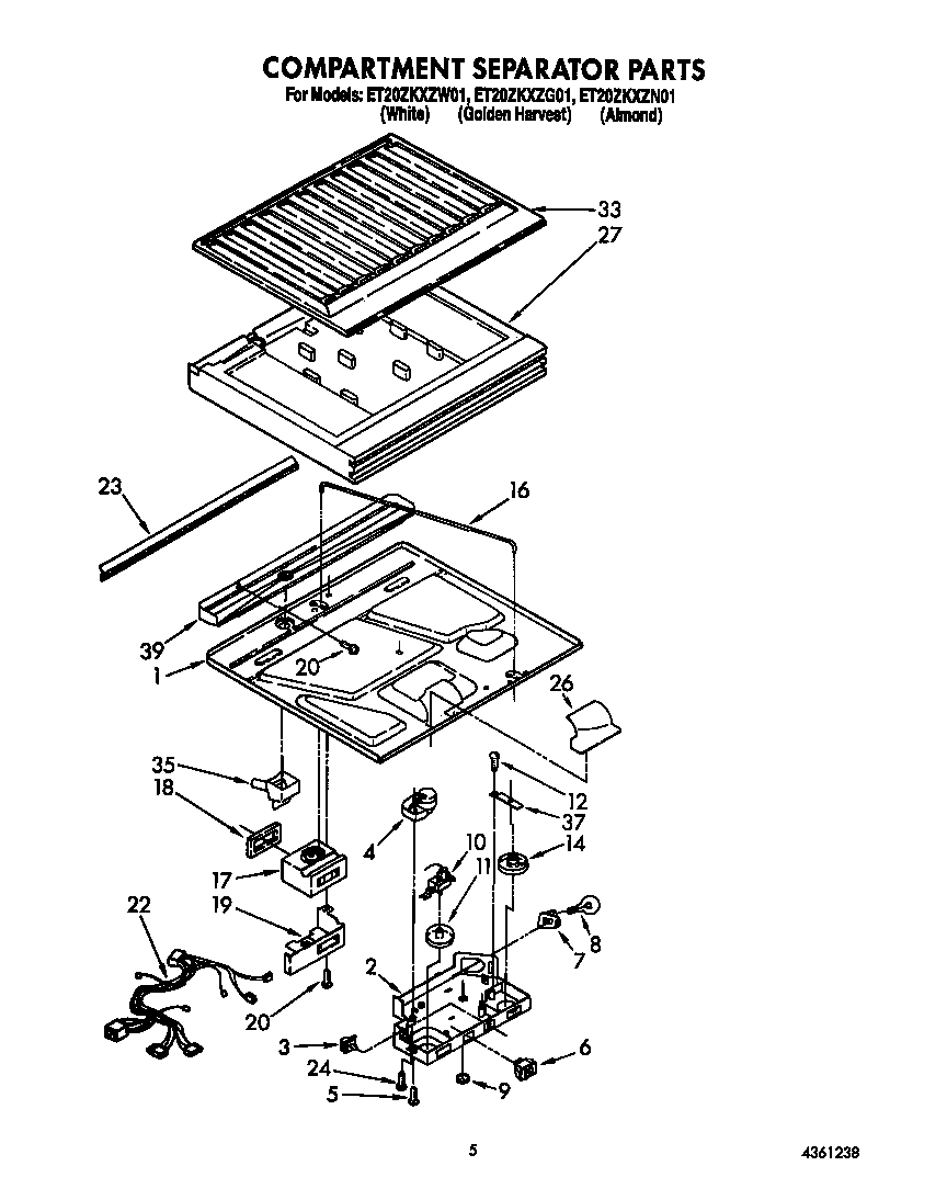 Compartment separator