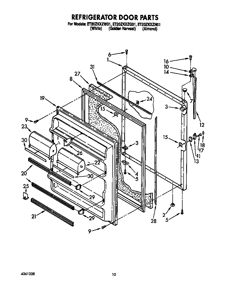 Refrigerator door
