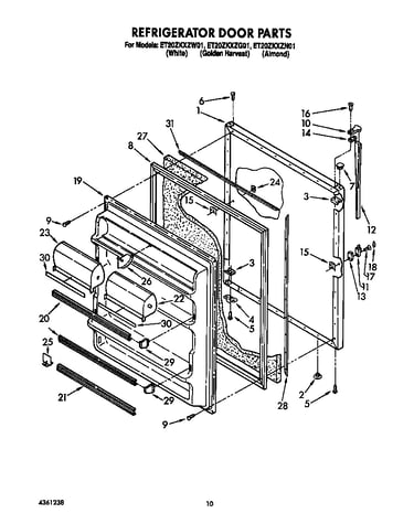Refrigerator door