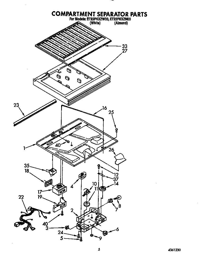 Compartment separator