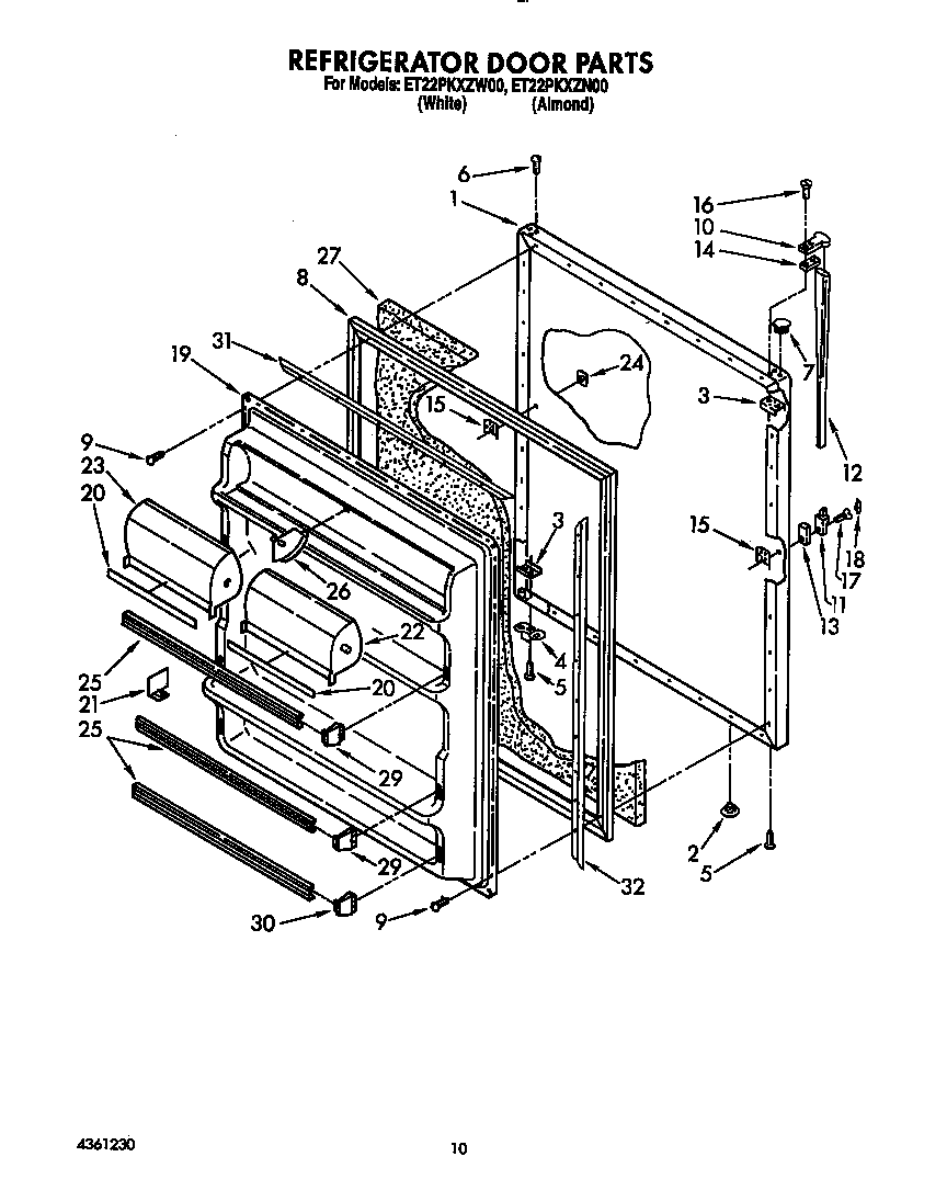 Refrigerator door