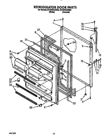 Refrigerator door