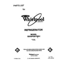 Whirlpool ED25PQXYW01 front cover diagram