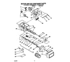 Whirlpool ED25PQXYW01 motor and ice container diagram