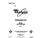 Whirlpool 3ET22RKXZW00 front cover diagram