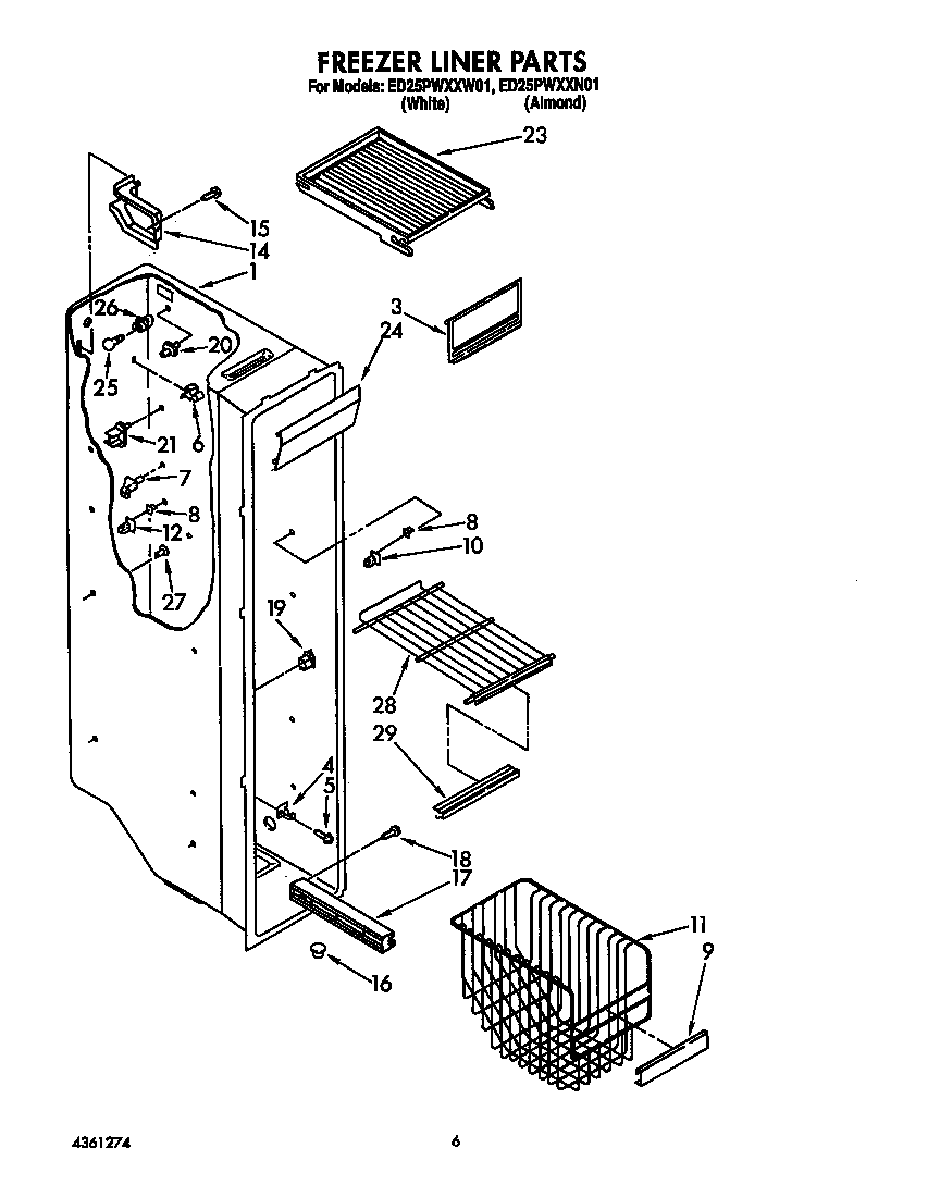 Freezer liner