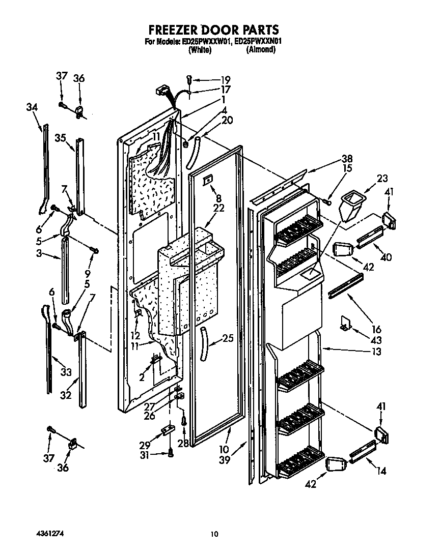 Freezer door