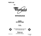 Whirlpool 8ET22PKXYW00 front cover diagram