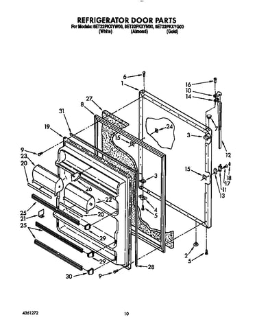 Refrigerator door