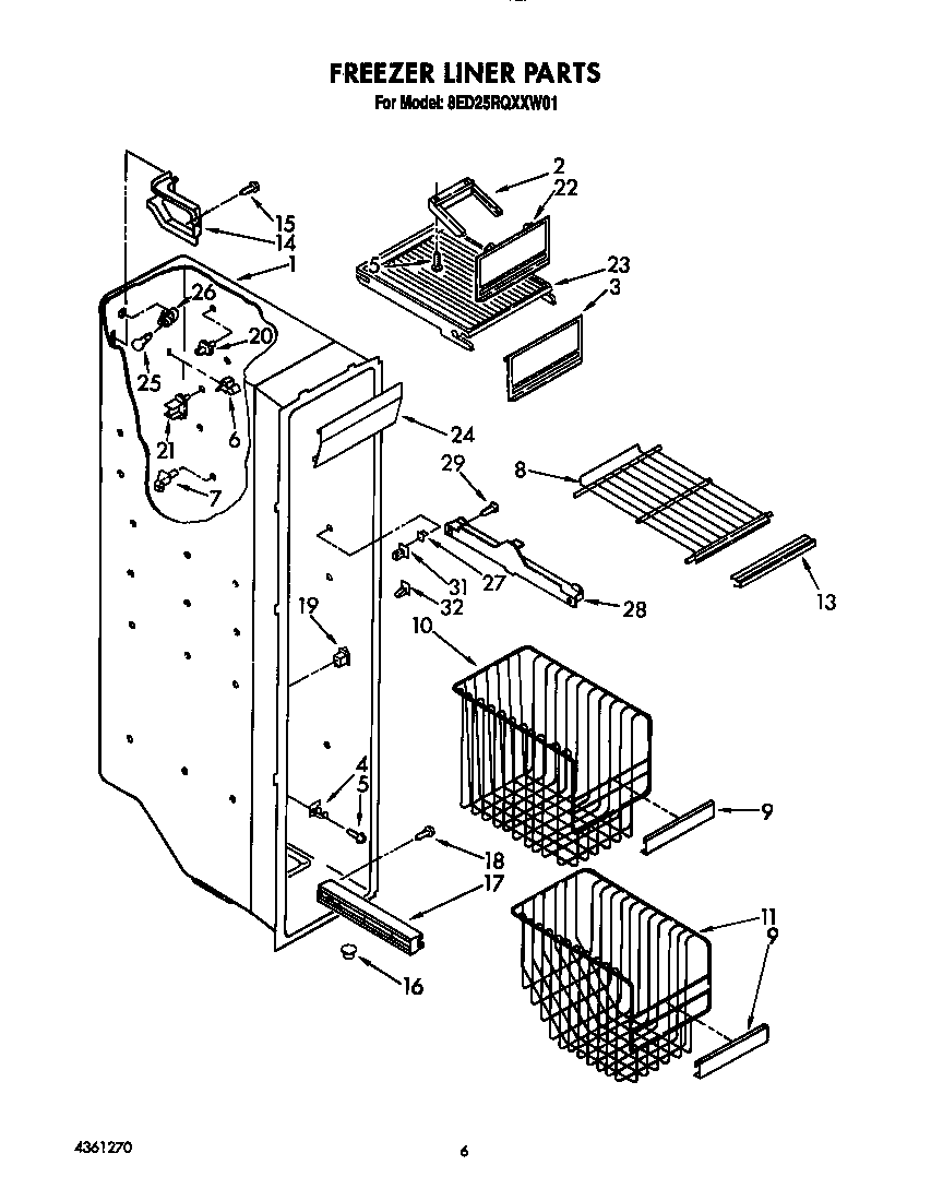 Freezer liner