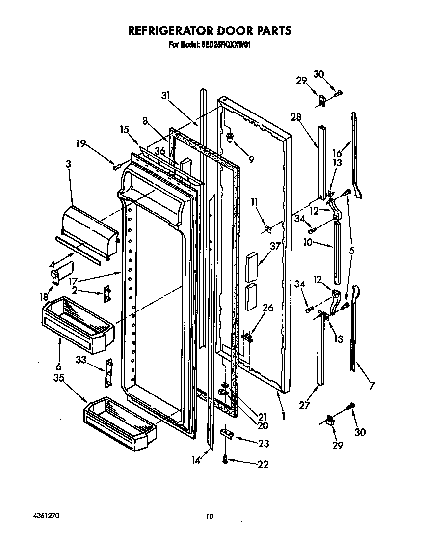 Refrigerator door