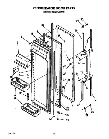 Refrigerator door