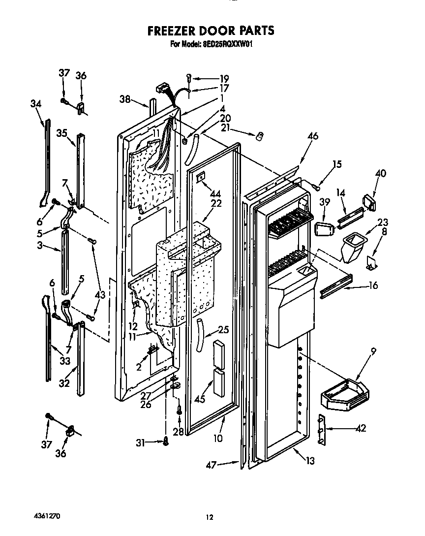 Freezer door