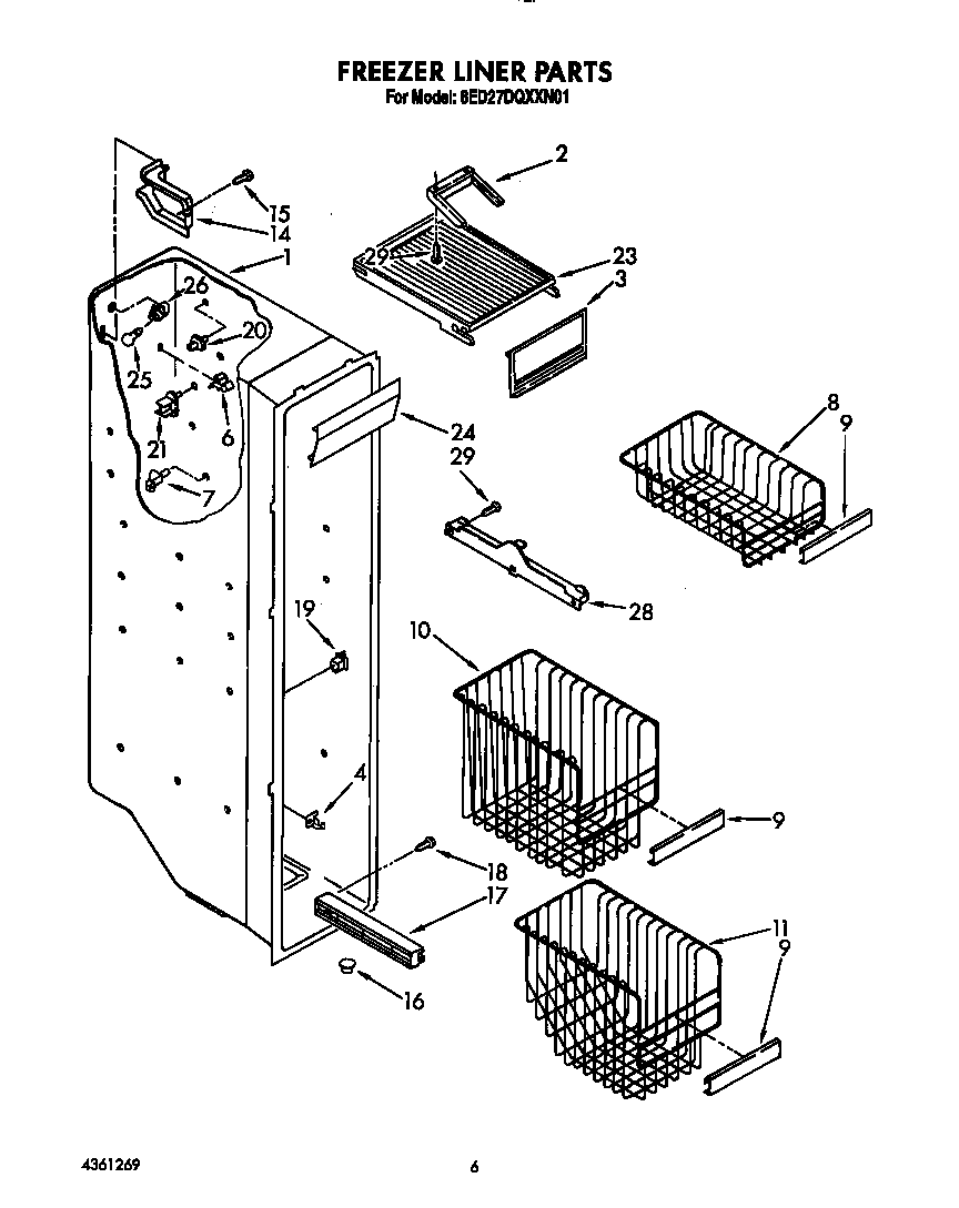 Freezer liner
