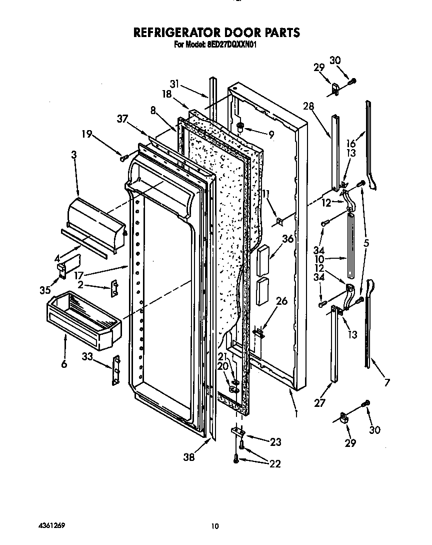 Refrigerator door
