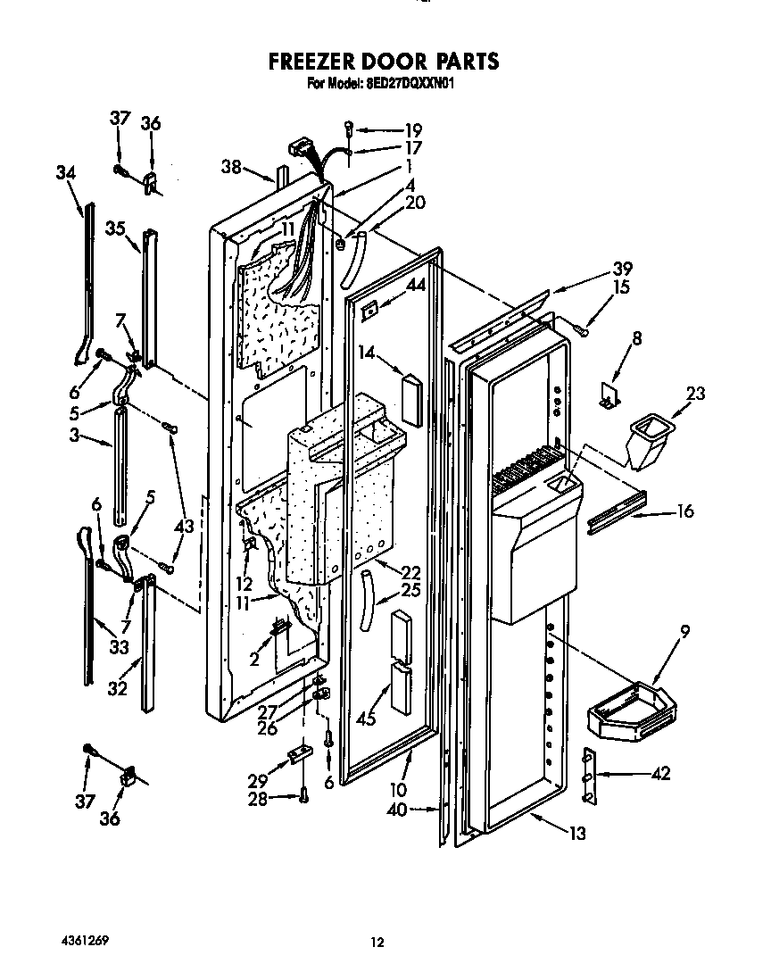 Freezer door