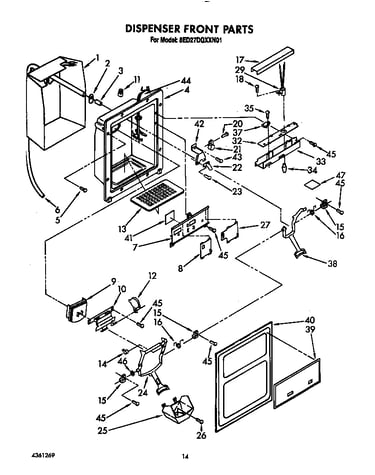 Dispenser front
