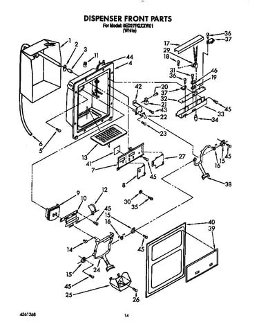 Dispenser front